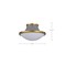 Nuvo Lafayette 1-Light Flush Mount 18 in. Gray/Natural Brass White Opal Glass 60/7916 - alternate 6